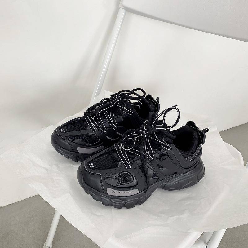 2022 Design Sportschuhe mit dicken Sohlen Herren- und Damenschuhe Farbschuhe Atmungsaktive leichte Paarschuhe Klassische Schuhe 37 schwarz von Joom DACH