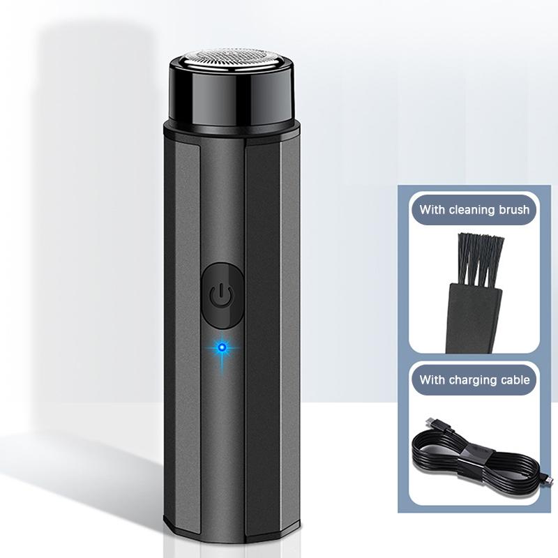 2022 Mini-Elektrorasierer für Männer, tragbarer elektrischer Rasierer, Bart, USB-Rasierer schwarz von Joom DACH