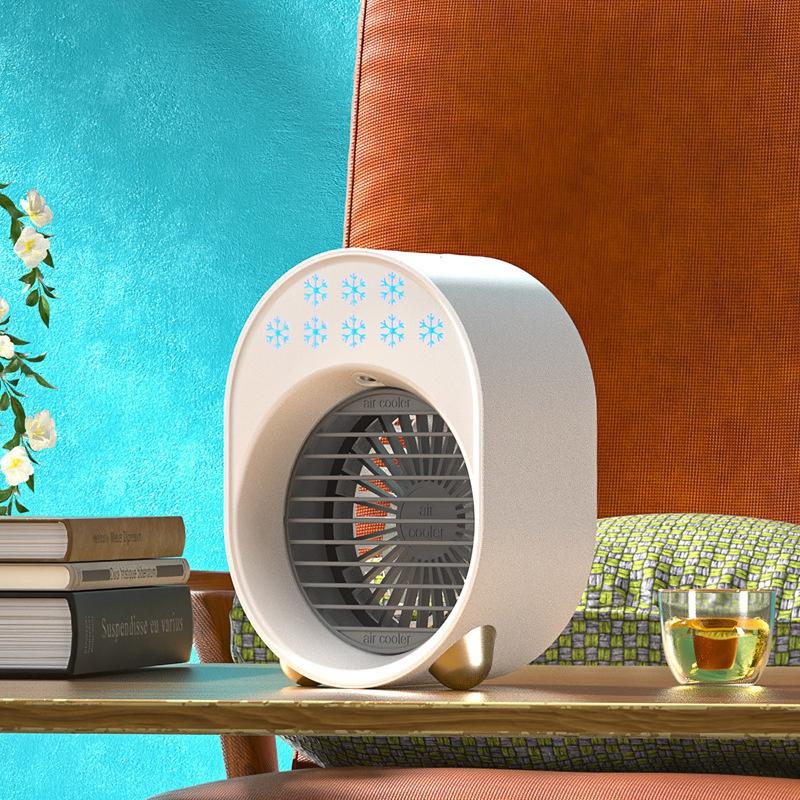 2022 Neue Mini-Luftkühler-Klimaanlage mit starkem kalten Wind und buntem Nachtlicht, Luftkühlung, Ventilator, Klimaanlage, Luftreiniger mit für Büroräume von Joom DACH