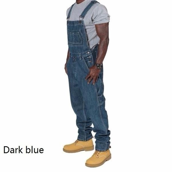 2022 XS-5XL Herrenmode Denim Overalls Casual Herren Jeans Overalls Hosenträger Overall Plus Größe Jeans 3XL dunkelblaue von Joom DACH