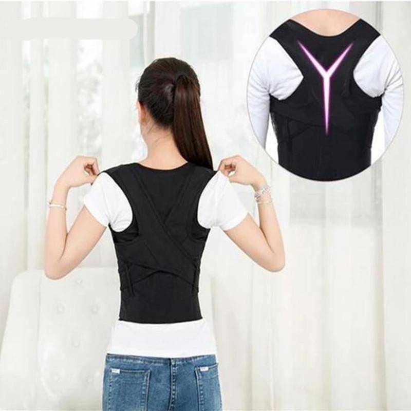 2022 kinder Erwachsene Korsett Zurück Haltung Corrector Therapie Schulter Lenden Klammer Wirbelsäule Unterstützung Gürtel Haltung Korrektur Für Männer Frauen 3XL (Waist-82-90cm) schwarz von Joom DACH