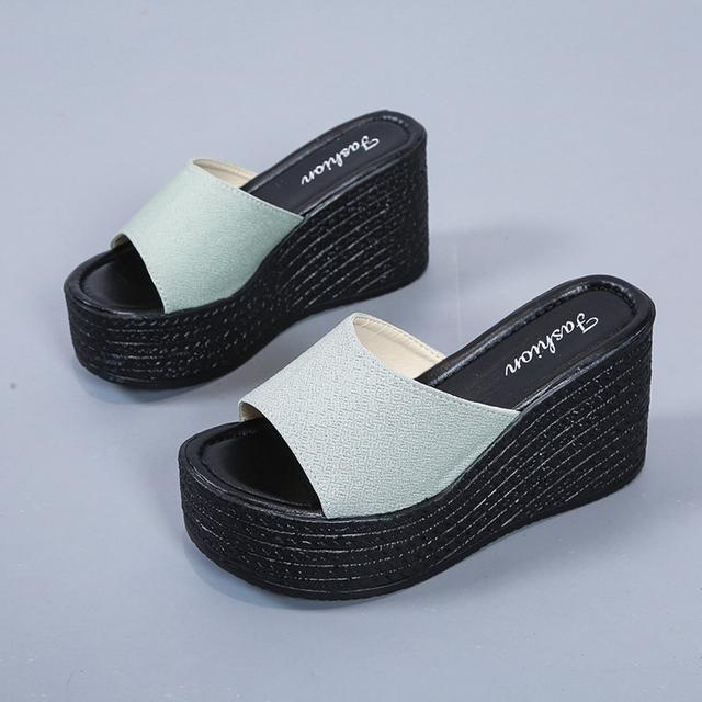 2022 neue Sommer frauen Sandalen Peep-Toe Schuhe Frau Mit Hohen Absätzen Platfroms Casual Keile Für Frauen High Heels schuhe 37 hellgrüne von Joom DACH