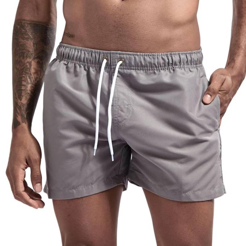 2022 sommer männer Board Shorts Schnell Trocken Urlaub Strand Surf Tasche Badehose Sport Lauf Hybird Shorts M-XXL XL grau von Joom DACH