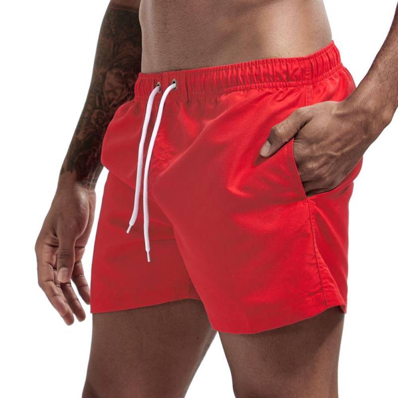 2022 sommer männer Board Shorts Schnell Trocken Urlaub Strand Surf Tasche Badehose Sport Lauf Hybird Shorts M-XXL XL rot von Joom DACH
