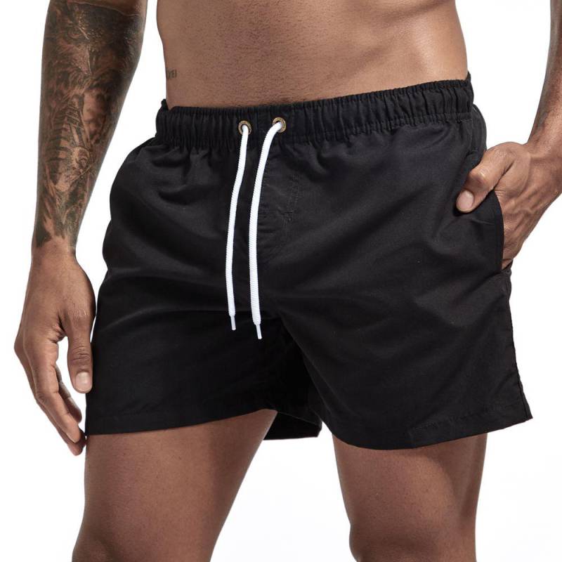 2022 sommer männer Board Shorts Schnell Trocken Urlaub Strand Surf Tasche Badehose Sport Lauf Hybird Shorts M-XXL XXL schwarz von Joom DACH