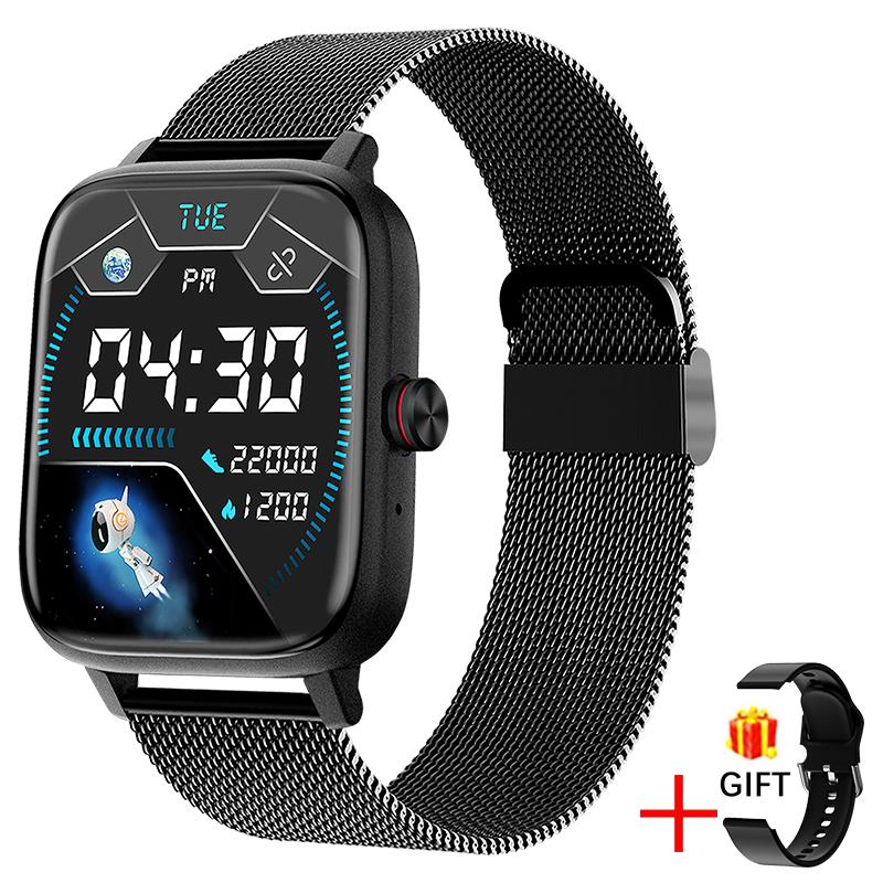 2023 Anruf Smart Watch Damen Custom Dial Smart Watch für Android IOS Wasserdichte Bluetooth Musikuhr Full Touch Armband Uhr Milan Net schwarz 2023 Anruf Smart Watch Damen Custom Dial Smart Watch für Android IOS Wasserdichte Bluetooth Musikuhr Full Touch Armband Uhr Milan Net schwarz von Joom DACH
