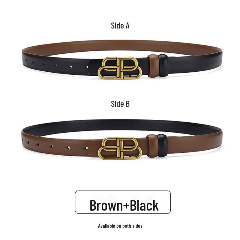 2023 Damen Echtledergürtel für Jeans - Braun, vielseitiges Sommermode-Accessoire 105 cm von Joom DACH