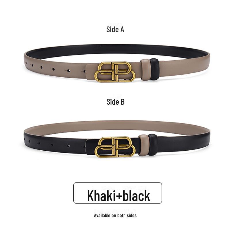 2023 Damen Echtledergürtel für Jeans - Braun, vielseitiges Sommermode-Accessoire 105 cm von Joom DACH