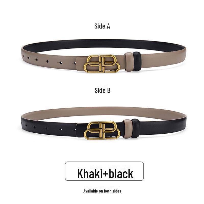 2023 Damen Echtledergürtel für Jeans - Braun, vielseitiges Sommermode-Accessoire 105 cm von Joom DACH