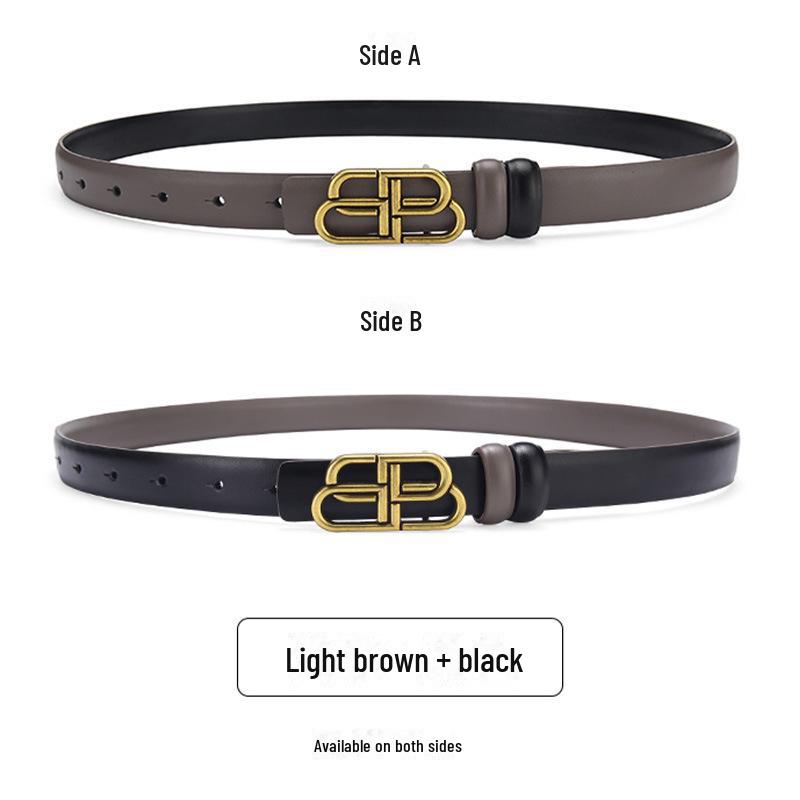 2023 Damen Echtledergürtel für Jeans - Braun, vielseitiges Sommermode-Accessoire 105 cm von Joom DACH