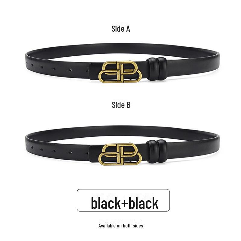 2023 Damen Echtledergürtel für Jeans - Braun, vielseitiges Sommermode-Accessoire 80-100 cm von Joom DACH