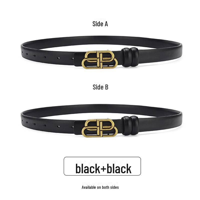 2023 Damen Echtledergürtel für Jeans - Braun, vielseitiges Sommermode-Accessoire 80-100 cm von Joom DACH