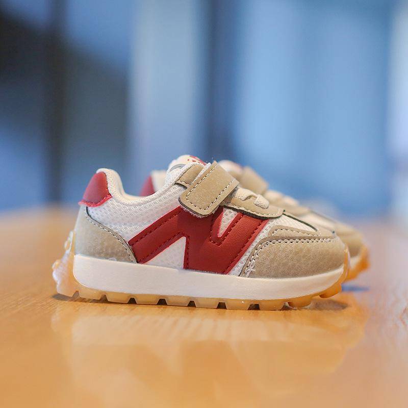 2023 Herbst Weiche Sohle Baby Lernschuhe - Weiße Sportschuhe für Jungen & Mädchen (1-2 Jahre) Forrest Gump-Stil Size 22 (Inner length 14 cm) rot von Joom DACH