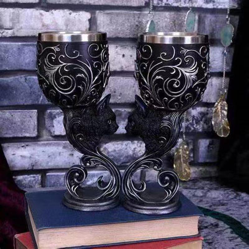 2023 Roter Drache Mythologie 3D Mittelalter Kelch - Personalisiertes Weinglas für Paare 201-300ml von Joom DACH