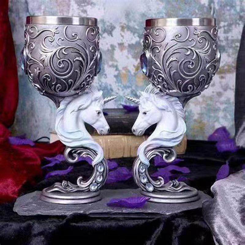 2023 Roter Drache Mythologie 3D Mittelalter Kelch - Personalisiertes Weinglas für Paare 201-300ml von Joom DACH