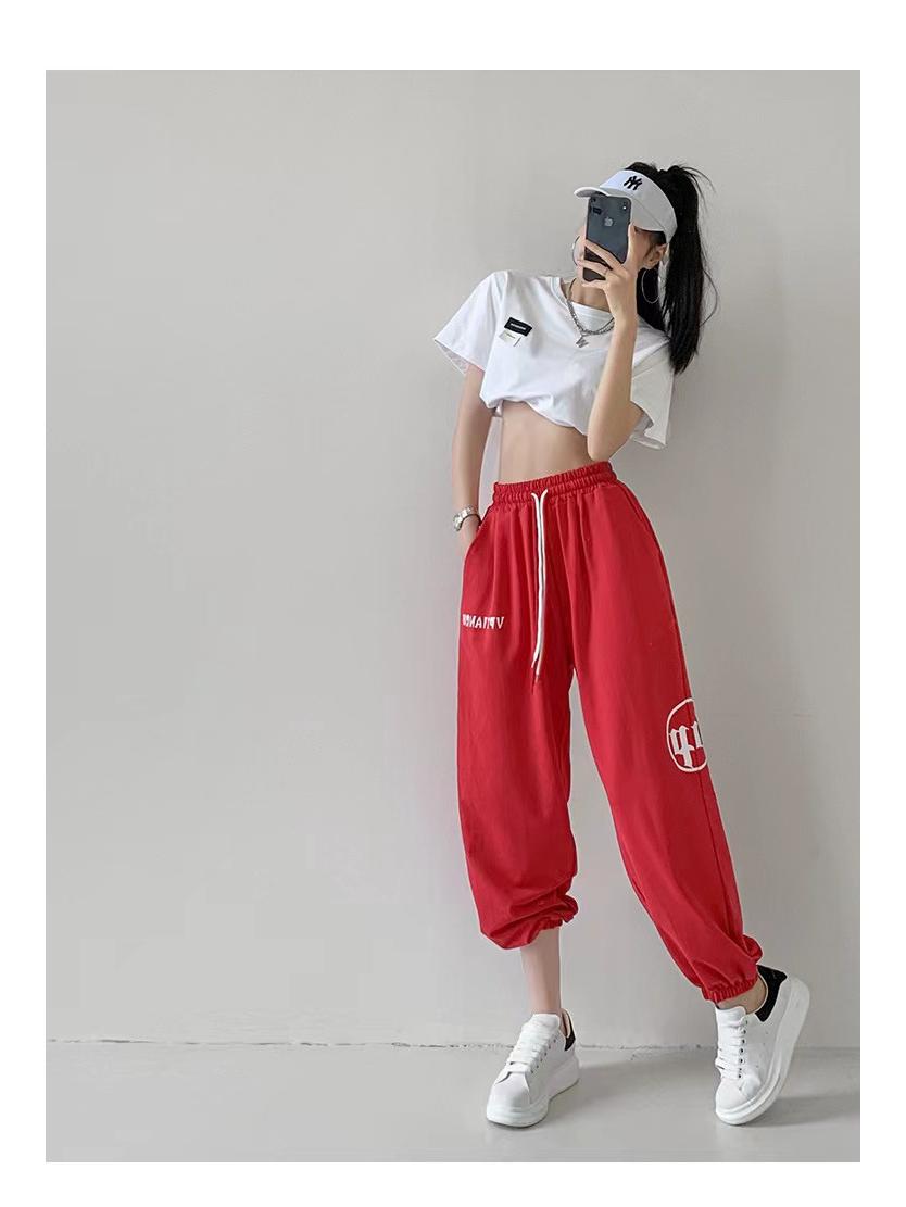 2023 Sommer Amerikanischen Stil frauen Lose Hip-Hop Jazz Dance Jogginghose Medium von Joom DACH