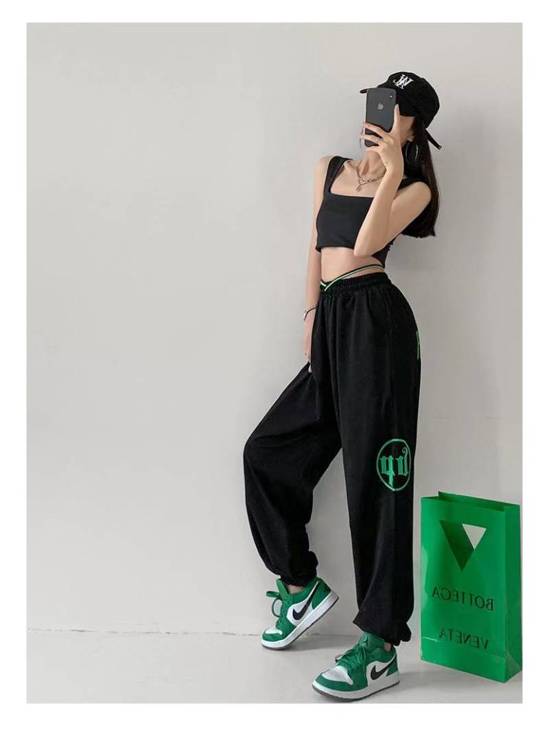 2023 Sommer Amerikanischen Stil frauen Lose Hip-Hop Jazz Dance Jogginghose Small schwarz von Joom DACH