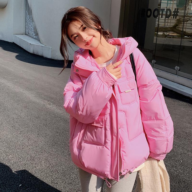 2023 Winter frauen Mit Kapuze Brot Kleidung Mode Warme Jacke Koreanische Version Flut M rosa von Joom DACH