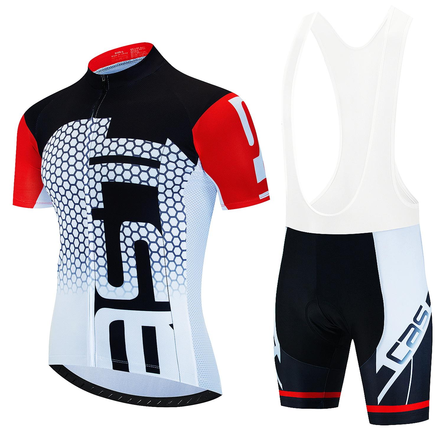 2023 fahrräder Radfahren Jersey Set MTB männer Radfahren Maillot Sommer Zyklus T-Shirt Bib Shorts Anzug Triathlon Mountainbike Kleidung L von Joom DACH