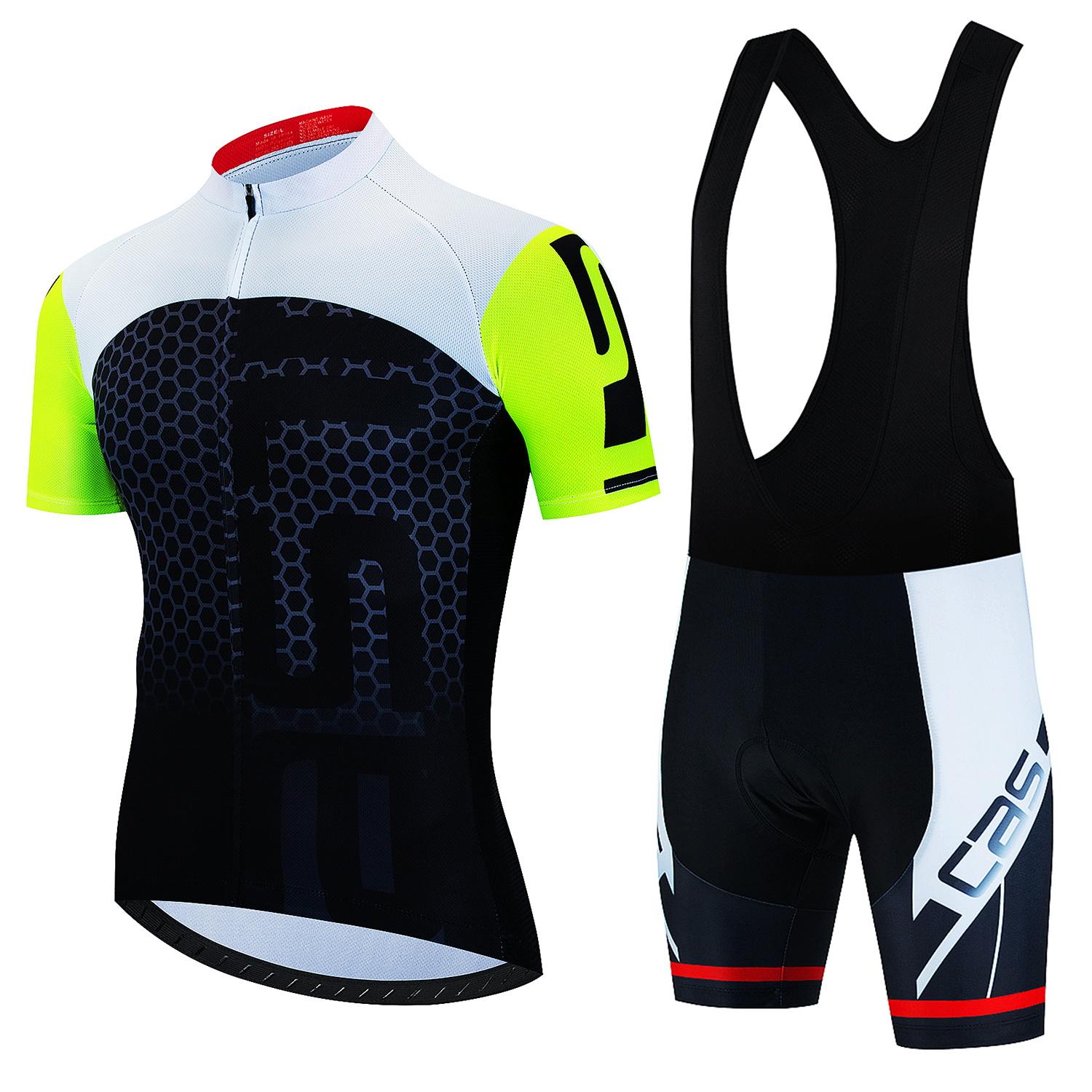 2023 fahrräder Radfahren Jersey Set MTB männer Radfahren Maillot Sommer Zyklus T-Shirt Bib Shorts Anzug Triathlon Mountainbike Kleidung XXXL von Joom DACH