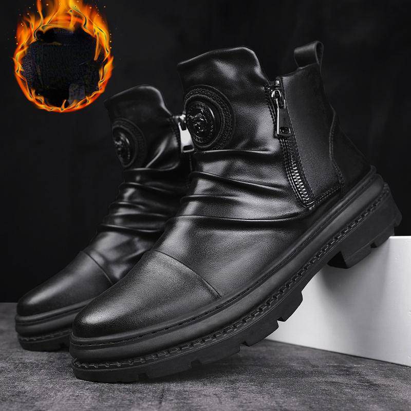 2023 herbst High Top Neue männer Schuhe männer Stiefel Alle Zip Schuhe Stiefel männer Casual Schuhe 42 coole schwarze von Joom DACH