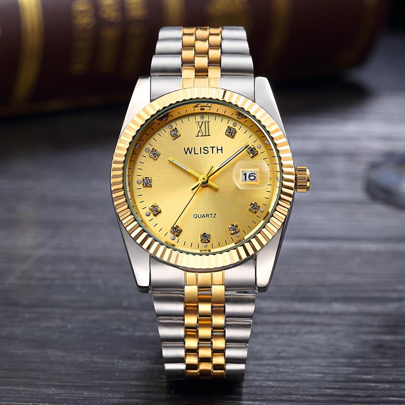 2023 männer Uhren Top-marke Luxus Berühmte Quarzuhr Für Männliche Uhr Datum Klassische Mann Stunde Mit Box gold von Joom DACH