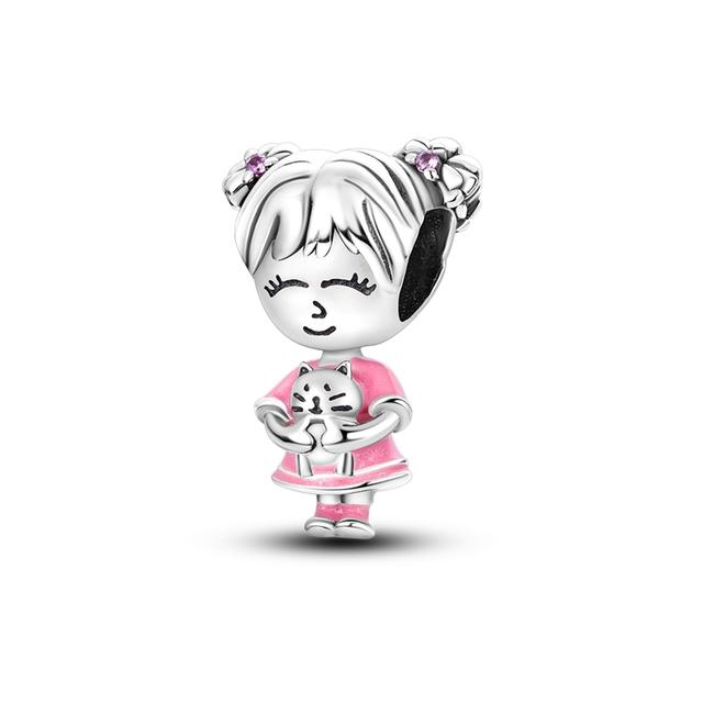 2023 neue Sport Anhänger 925 Splitter Running Girl Charm Perlen fit Marke Armband Halskette Schmuck Machen Mädchen von Joom DACH