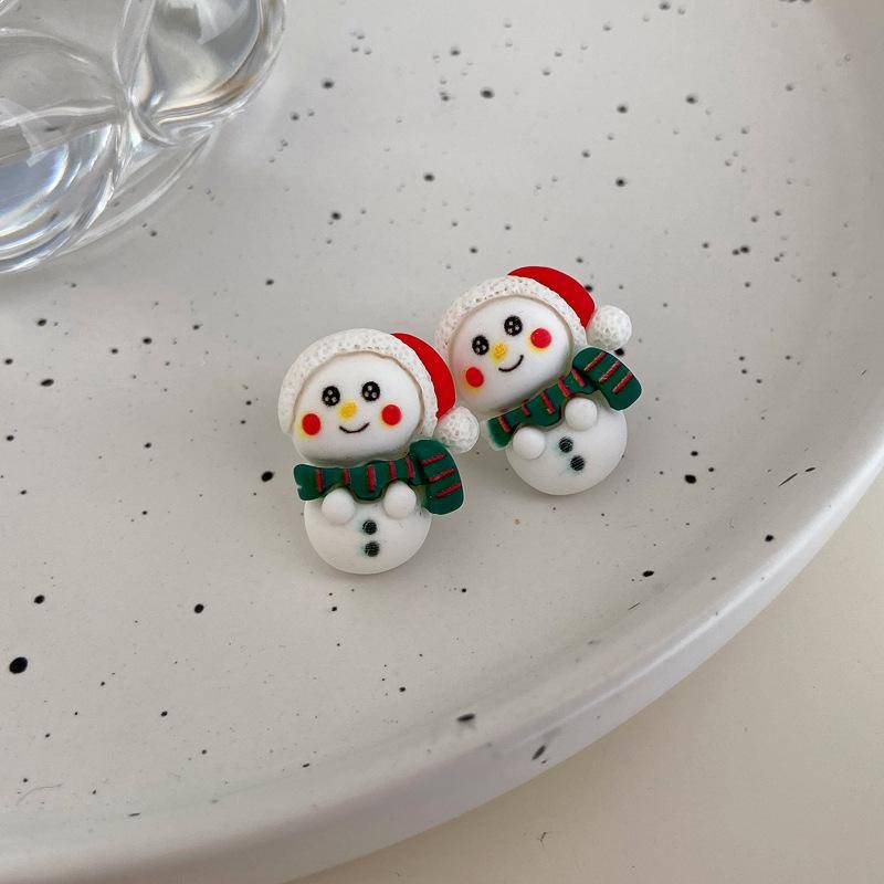 2023 neue Weihnachtsbaum-Ohrringe, niedlicher Cartoon-Bogen-Knoten-Tropfen-Ohrring für Frauen, Weihnachten, Weihnachtsmann, Schneemann, Ohrringe, Mädchen, Weihnachten, Neujahr, Schmuck, Geschenke 1 pair von Joom DACH