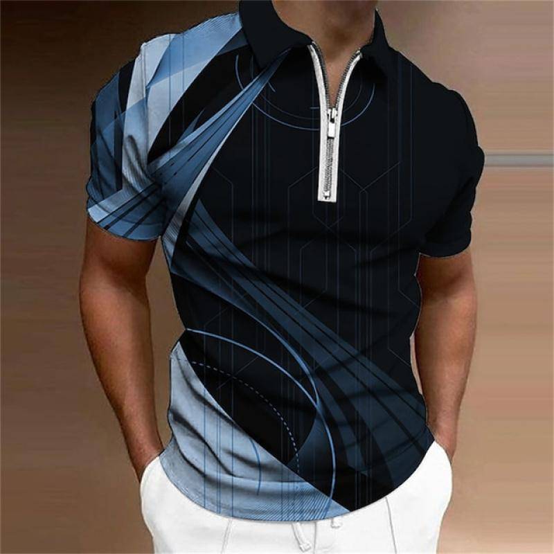 2023 sommer Neue männer Polo-Shirt mit Polo Kragen Zip, Casual Zipper Halb Offenen Kragen männer Tops Polo-Shirt. 5XL schwarz/blau 2023 sommer Neue männer Polo-Shirt mit Polo Kragen Zip, Casual Zipper Halb Offenen Kragen männer Tops Polo-Shirt. 5XL schwarz/blau von Joom DACH