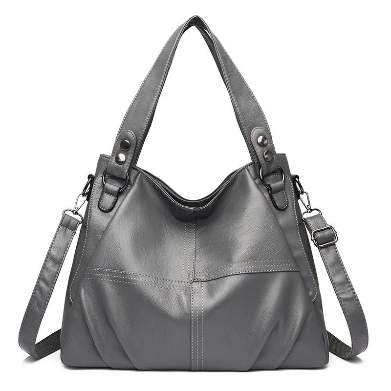 2023: Neue, großvolumige, plissierte Handtasche für Damen, passend zur Schulter und zum Messenger-Tragetasche. graue 2023: Neue, großvolumige, plissierte Handtasche für Damen, passend zur Schulter und zum Messenger-Tragetasche. graue von Joom DACH