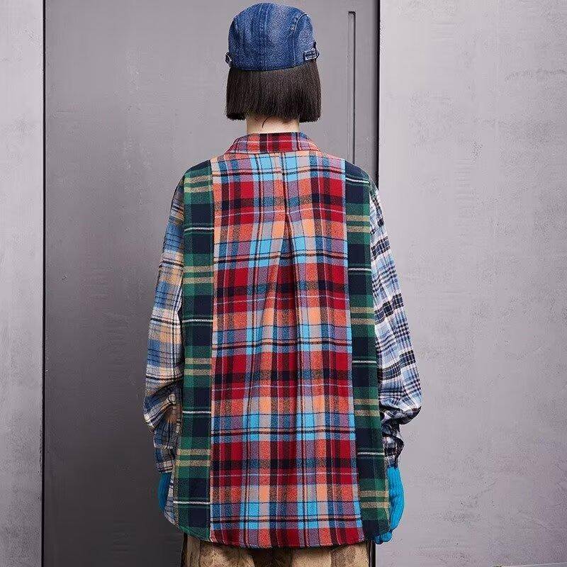 2024 Brief Langarmhemd Japanischer Hong Kong Stil Ins Loses Hemd Jungen Sommer Trendy Vielseitig Casual Mantel XL rot von Joom DACH