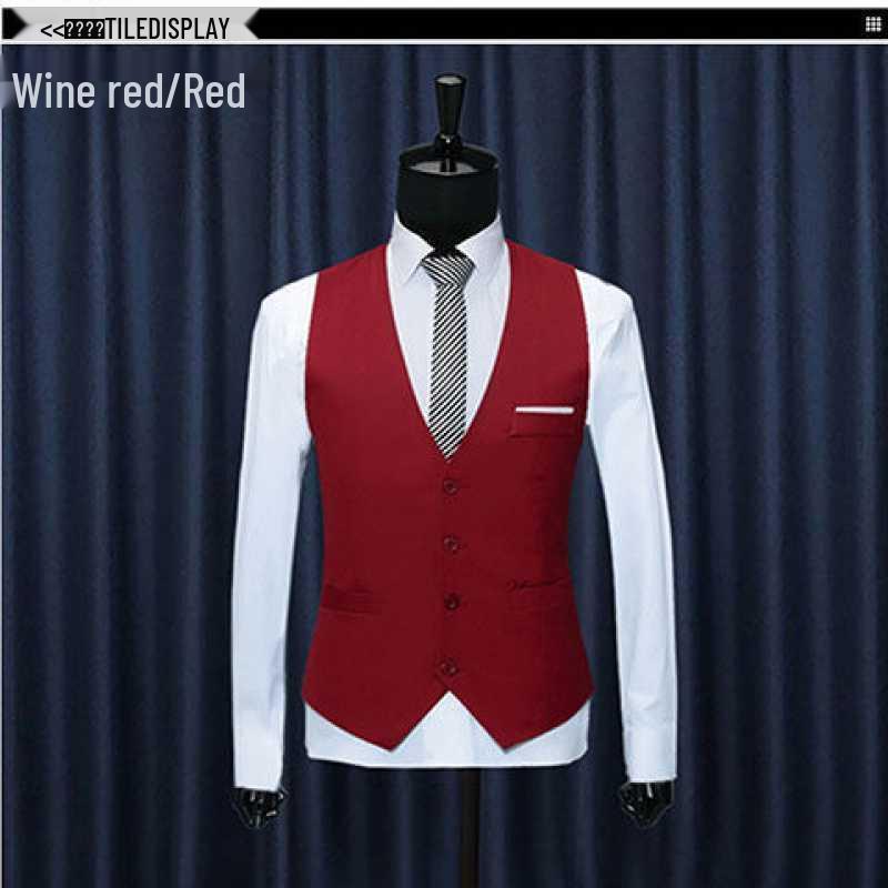 2024 Britische Mode Herren Slim Anzugweste - Frühling/Herbst M von Joom DACH