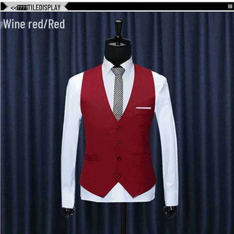 2024 Britische Mode Herren Slim Anzugweste - Frühling/Herbst M von Joom DACH