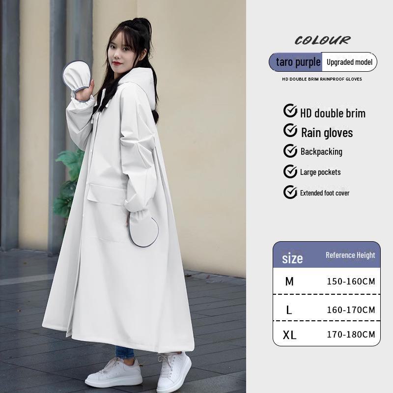 2024 Damen Elektroauto Ganzkörper Lang Regenfester Regenmantel XL [Height: 170-180cm] von Joom DACH