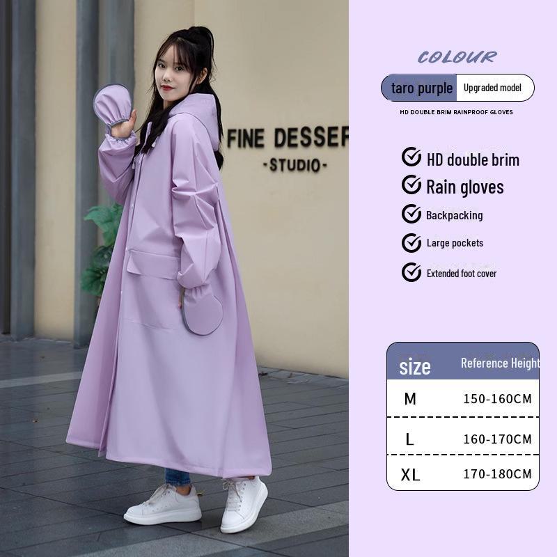 2024 Damen Elektroauto Ganzkörper Lang Regenfester Regenmantel XL [Height: 170-180cm] von Joom DACH