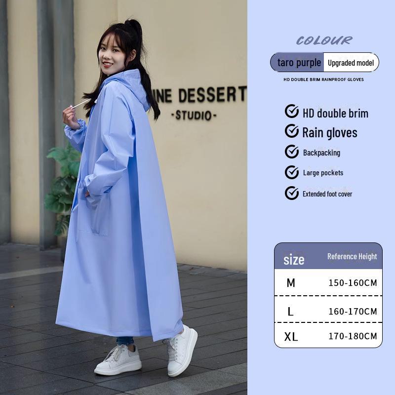 2024 Damen Elektroauto Ganzkörper Lang Regenfester Regenmantel XL [Height: 170-180cm] von Joom DACH