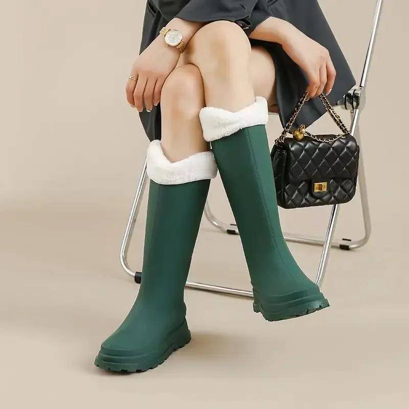 2024 Damen Gummi Regen Lange Stiefel Plüsch Gefüttert Warm Rutschfest Wasserdicht Outdoor Plateau Schuhe Damen Hohe Stiefel Botas Mujer 40 2024 Damen Gummi Regen Lange Stiefel Plüsch Gefüttert Warm Rutschfest Wasserdicht Outdoor Plateau Schuhe Damen Hohe Stiefel Botas Mujer 40 von Joom DACH