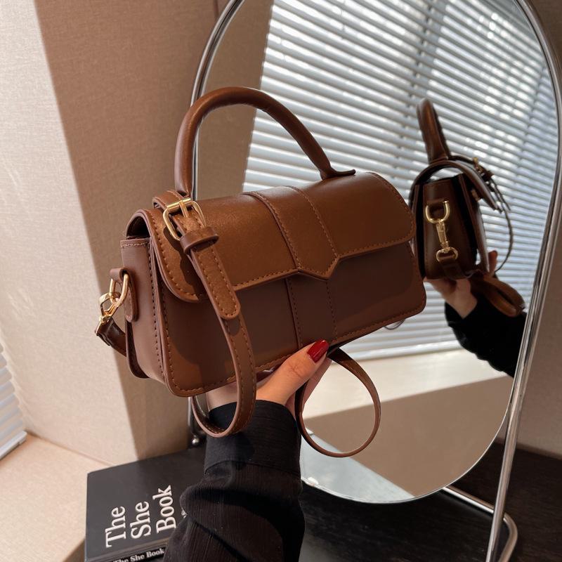 2024 Damen Retro Bestickte Schultertasche - Schlicht, Vielseitig, Einfarbiges Quadratisches Design von Joom DACH