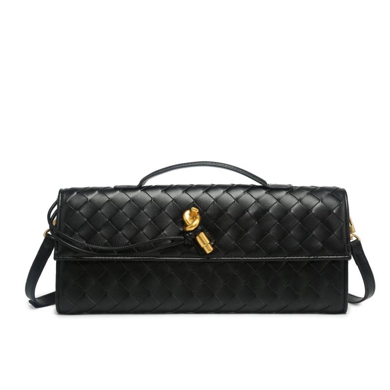 2024 Damen Retro Handgewebte Crossbody Baguette Handtasche 31*14*7CM von Joom DACH