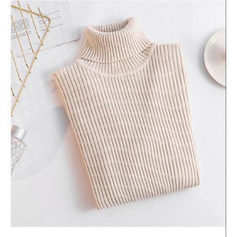 2024 Damen Slim Fit Rollkragen Strickpullover - Langarm Unifarbener Pullover für Herbst/Winter L von Joom DACH