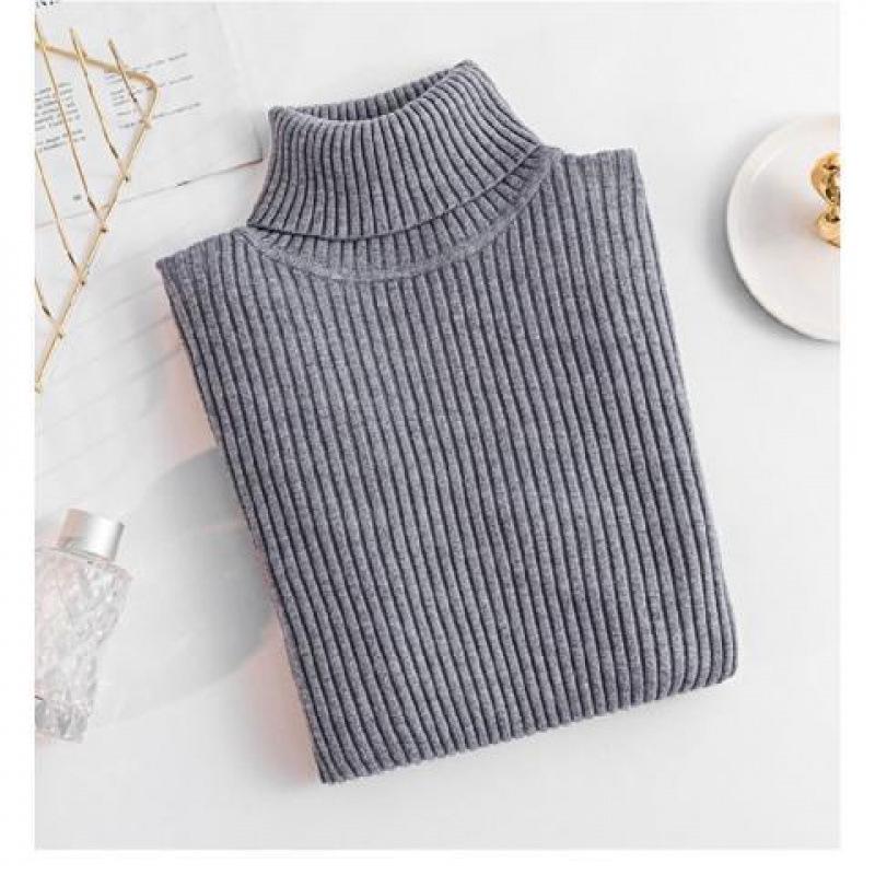 2024 Damen Slim Fit Rollkragen Strickpullover - Langarm Unifarbener Pullover für Herbst/Winter L von Joom DACH