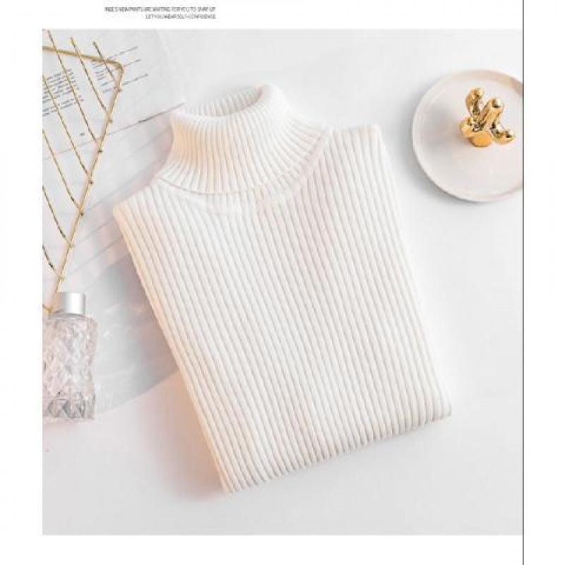 2024 Damen Slim Fit Rollkragen Strickpullover - Langarm Unifarbener Pullover für Herbst/Winter S von Joom DACH