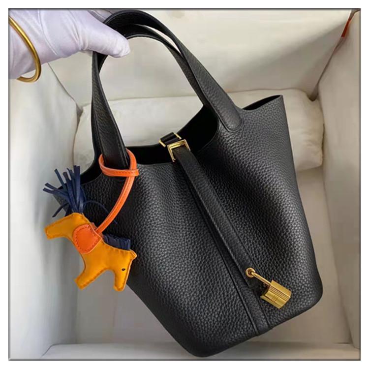 2024 Damen-Tragetasche aus echtem Leder – Handtasche aus Rindsleder mit großem Fassungsvermögen 22cm von Joom DACH