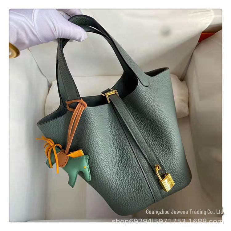 2024 Damen-Tragetasche aus echtem Leder – Handtasche aus Rindsleder mit großem Fassungsvermögen 22cm von Joom DACH