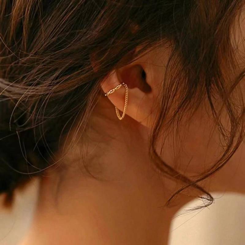 2024 Fashion Mini No Piercing Ohr Manschette Ohrringe für Frau Fake Piercing Earcuff Clips Ohrringe für Frauen Manschetten Schmuck gold von Joom DACH