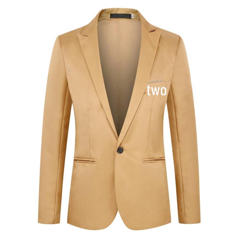 2024 Frühling/Herbst Herren Blazer im koreanischen Stil mit einem Knopf 2XL khaki von Joom DACH