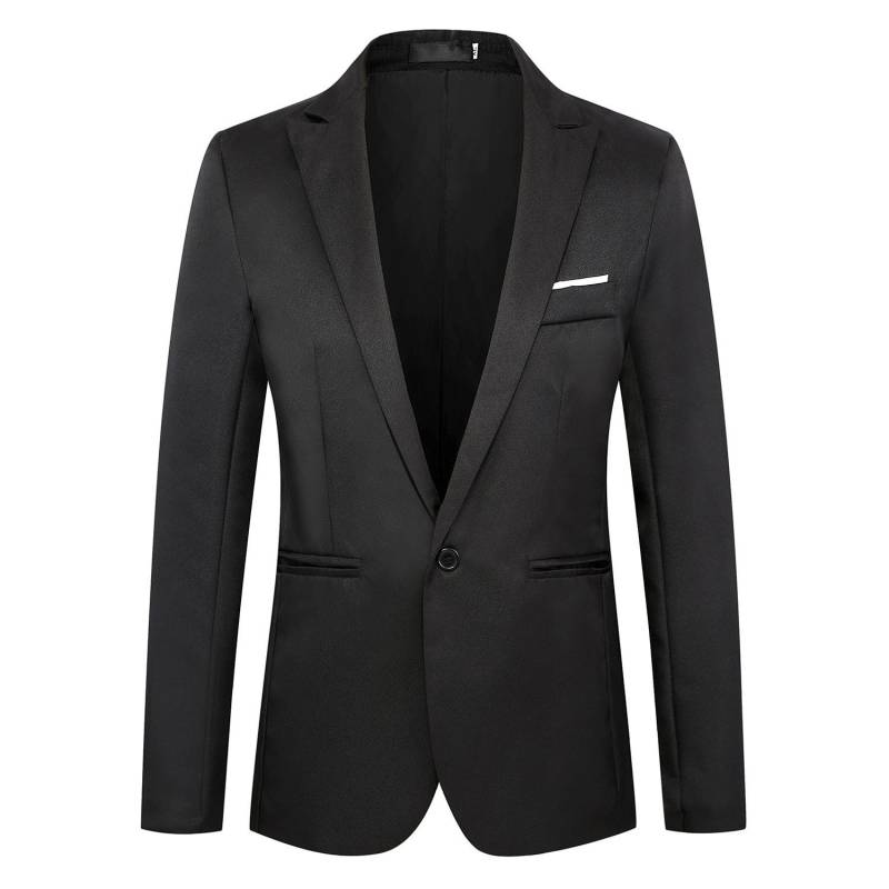 2024 Frühling/Herbst Herren Blazer im koreanischen Stil mit einem Knopf 5XL schwarz von Joom DACH