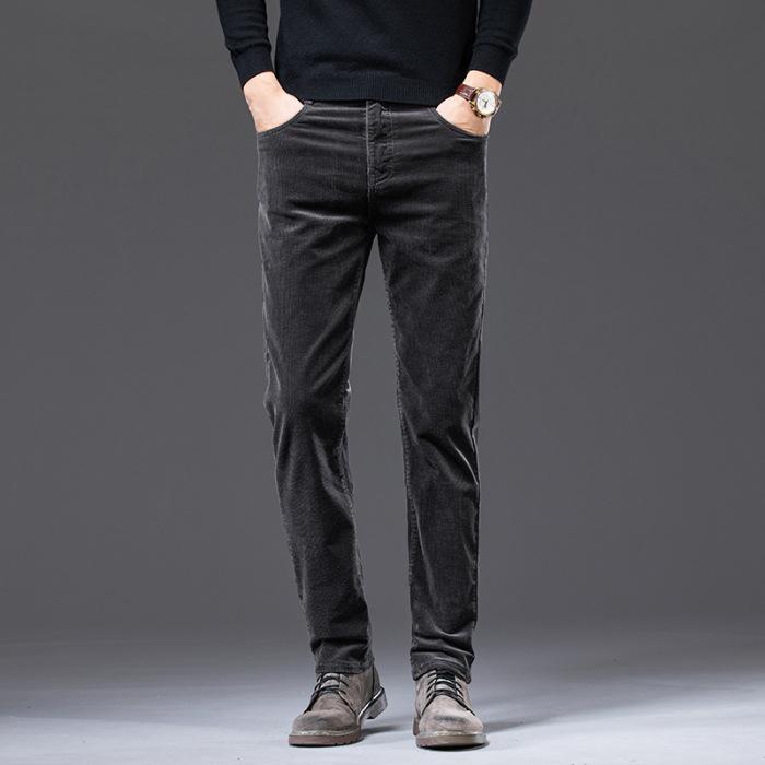 2024 Frühling/Herbst Winter Cordhose Herren Freizeithose Lose Gerade Röhre Vielseitige Samthose 40 dunkelgraue von Joom DACH