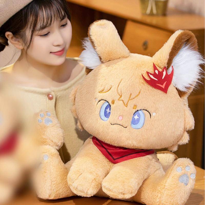 2024 Genshin Impact Katzenpuppe Verstreute Soldaten Katzenkissen Mandrill Kissen Spiel Umgebende Puppe Plüschtier Schlafkissen Geschenke 32cm von Joom DACH