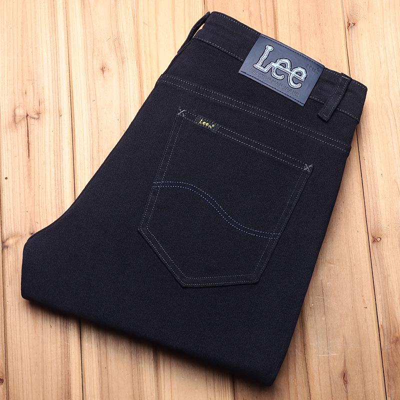 2024 Herbst/Winter Herren High Waist Casual Straight Baumwolljeans 31 von Joom DACH